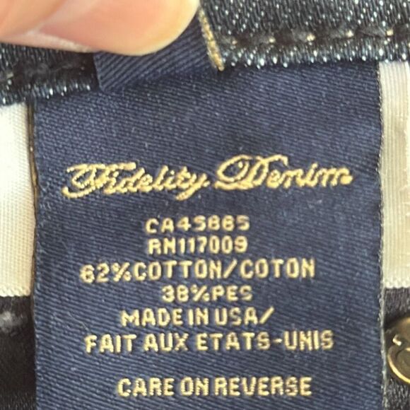 Fidelity Denim Belladonna Jeans Womens 32 Mid Rise Dark Wash Denim Jason Trotzuk - Picture 9 of 12